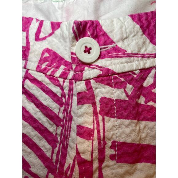 Lilly‎ Pulitzer Women 2 Shorts Pink & White Callahan 5" Yacht Sea Print Nautical - Picture 11 of 11